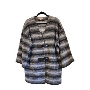 Michael Kors | Black & Grey Ombré Knit Jacket / Cardigan | Size XL
